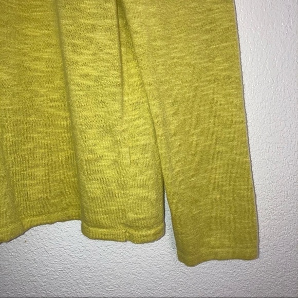 Eileen Fisher Slub Knit Boat Neck Womens Top S Green Yellow - Picture 4 of 5